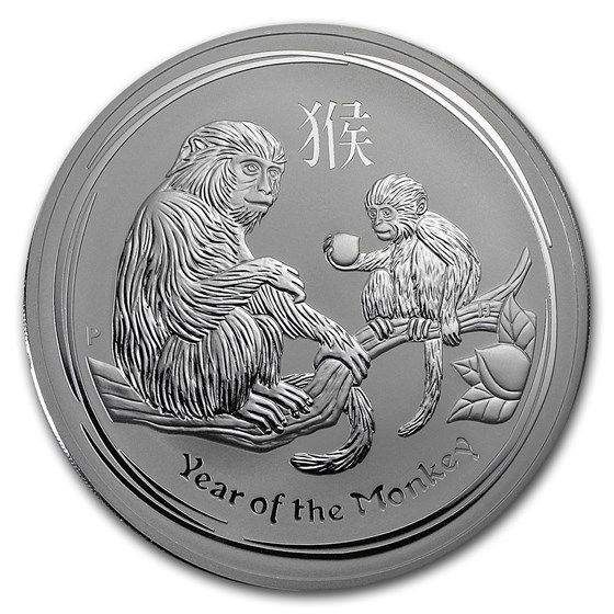 2016 Australia 1 kilo Silver Lunar Monkey BU 2016 Australia 1 kilo Silver Lunar Monkey BU